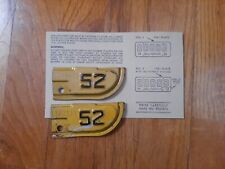 Two 1952 52 California  License Plate Tab. YOM Renewal Year, For 1951 Plates picture