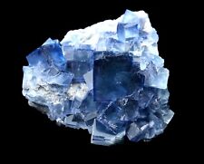 Beauty Rare Transparent Blue Cube Fluorite Crystal Mineral Specimen/China Y00346 picture