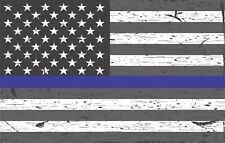 22×14 Rustic Blue Lives Matter American Flag Sticker Police Stickers Flags picture