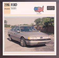 1986-1993 Ford Taurus LX Sedan Car Photo Spec Sheet Info Stat ATLAS CARD picture