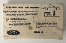 Ford Dealer Recall Notice Advertising Packet Post Cards Unopened picture