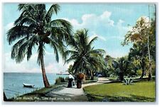 1910 Scenic View Lake Front Drive Palm Beach Florida FL Vintage Antique Postcard picture