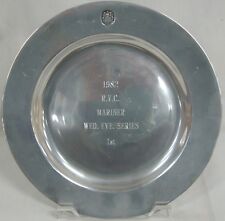 RYC RIVERTON YACHT CLUB NEW JERSEY GOVERNORS CUP VNTG PEWTER AWARD 10.5