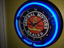 GM GMC General Motors Auto Garage Mechanic Neon Wall Clock Advertising Sign picture
