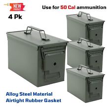 50 Caliber Military Army Metal Ammo Can Air Tight Storage Box for Shotgun Rifle picture