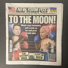 Elon Musk Joe Biden K'Andre MIller Rangers New York Post newspaper NYC 6/4 2022 picture