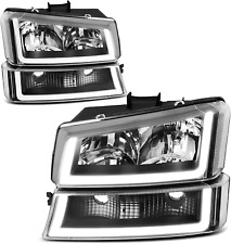 Headlight Assembly with LED DRL Compatible with 2003 2004 2005 2006 Avalanche Si picture