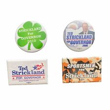 4 Different 2006 & 2010 Ted Strickland for Governor Buttons Sportsmen Ohio Irish picture