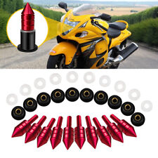 WindScreen Windshield Motorcycle Spike Bolts 5MM Wind Screen Bolt Screw Red picture