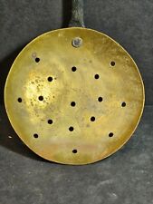 Forged steel and brass strainer by craftsman in the 1970s w/ makers mark. 15