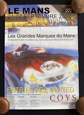 2002 Coys Le Mans Jaguar D-Type Car Auction Poster Les Grandes Marques du Mans picture