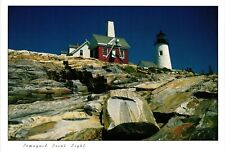 Vintage Postcard 4x6- Permaquid Point Light, mid-coast ME UnPost 1960-80s picture