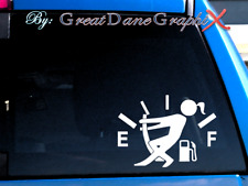 Empty Fuel / Gas Gauge Female -Vinyl Decal Sticker -Color Choice -HIGH QUALITY picture
