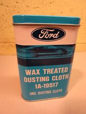 FORD WAX TREATED DUSTING POLISHING CLOTH & TIN NOS 1966-72 Mustang Mercury  MINT picture