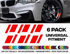 Universal 6 Pack Rim Wheel Race Stripe Tire Decals Stickers JDM Pick your Color picture