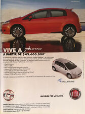2010 Fiat Punto Spanish Espanol Colombia Full Page Ad - RARE A1 picture
