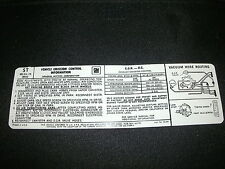1975 OLDSMOBILE HURST HURST/OLDS 455 4BBL W30 W-30 ENGINE EMISSIONS DECAL NEW picture