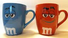 Lot of 2 M&M Blue and Red Characters 2017 Coffee Mugs Nice Collectibles Mint  picture