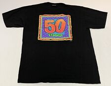 Vintage 90s 50 HAPPENS SHIRT T-Shirt HAPPY BIRTHDAY Party SINGLE STITCH Black XL picture