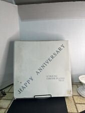 Vintage Happy Anniversary 12” Chrome Tray picture