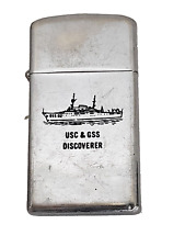 Zippo 1968 Small Lighter - USC & GSS Discoverer Oceanographic Ship Geodetic picture