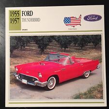 Ford Thunderbird 1955-1957 Spec Sheet Info Card picture