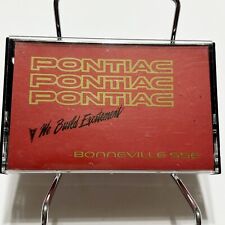 Pontiac Bonneville SSE 1988 Description of Features Cassette Tape picture