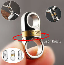 Titanium alloy capsule 360°rotating car keychain key ring accessories FEGVE picture