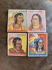 1933 Goudey Indian Gum Lot - 4 Cards Osceola, Powhatan, Pontiac, American Horse picture