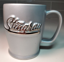 Stingray Corvette Coffee Mug Cup Silver Embossed GM Trademark Licensed to Encore picture