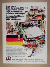 1970 Beck Arnley Car Parts porsche 914 illustration art vintage print Ad picture