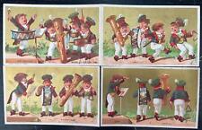 1880's S/4 MUSICIANS*BAND*VALLET MINOT & CO PARIS*STOCK VICTORIAN TRADE CARDS picture
