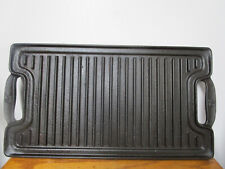Vintage Emeril's Cast Iron Reversible Grill Griddle With Handles 20x10 picture