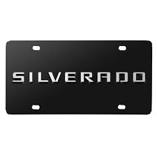 Chevrolet Silverado 3D Nameplate Black Stainless Steel License Plate picture