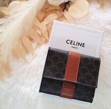 Celine Macadam compact wallet PVC/leather brown from JAPAN picture