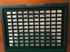 The 100 greatest cars silver ingot miniature collection original display cases picture