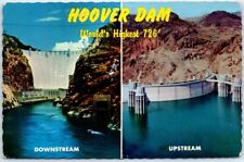 Postcard - Downstream & Upstream, Hoover Dam, Nevada-Arizona, USA picture