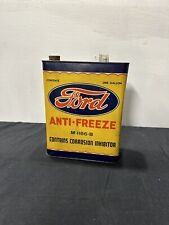 Rare Antique Early Ford Anti Freeze Can Motor Oil Metal - Clean picture