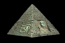 UNIQUE ANTIQUE ANCIENT EGYPTIAN Box Sphinx Pyramids Eye of Horus Protection picture