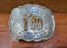 PCQHA Reserve Cal Bred 1983 Western Pleasure Sterling Belt Buckle 