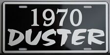 1970 70 DUSTER METAL LICENSE PLATE PLYMOUTH A BODY SLANT SIX 318 340 360 440 picture