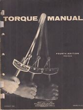 1963 Sturtevant Co. Engine Torque Specifications Manual shop reference specifics picture