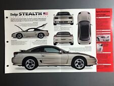 1990 - 1996 Dodge Stealth Poster, Spec Sheet, Folder, Brochure - Awesome L@@K picture