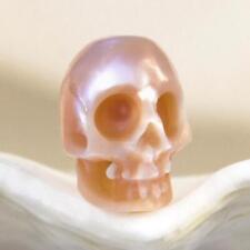 7.80mm Human Skull Carving Pinkish Freshwater Pearl 0.31g vertically drilled picture