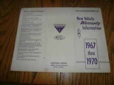 1967 - 1970 Oldsmobile New Vehicle Warranty Information - Vintage picture