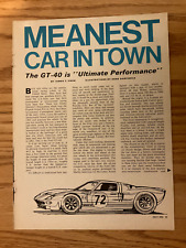 CITROE35 VINTAGE Article 1965 Ford GT-40 MEANEST CAR IN TOWN Jul 1965 7 page picture