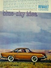 1961 Renault Caravelle Vintage Blue Sky Idea Original Print Ad 8.5 x 11