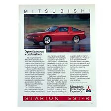 Mitsubishi Starion ESI-R Print Advertisement Vintage 1986 80s 8.25x11” Car Auto picture