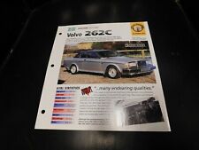 1977-1981 Volvo 262C Spec Sheet Brochure Photo Poster 80 79 78  picture