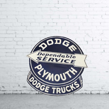 Dodge Plymouth: Advertising Porcelain Enamel Heavy Metal Sign 30 Inches DS picture